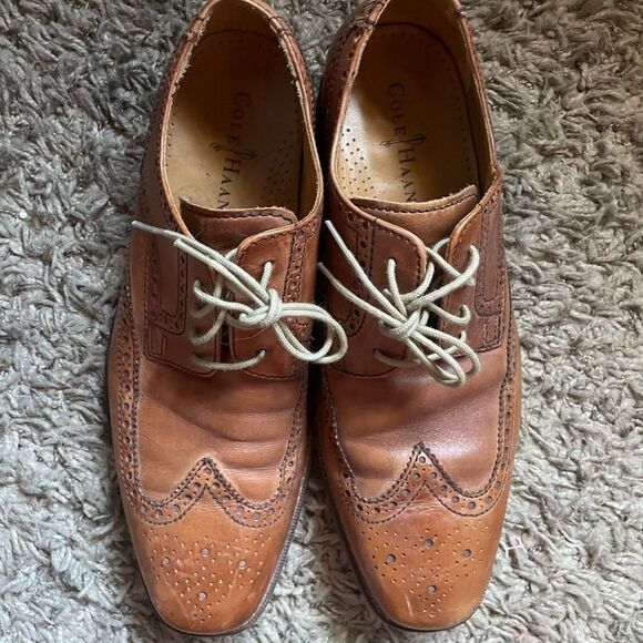 Cole Haan Wingtip Oxford Dress Shoe - Cognac Brown main image 5
